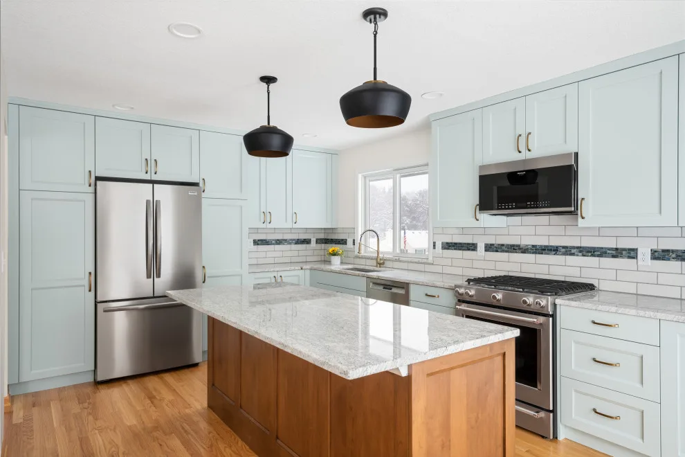 Copen Blue - Airy and Comfortable with Highlighted Island by Wise Design & Remodel LLC - Photo 6