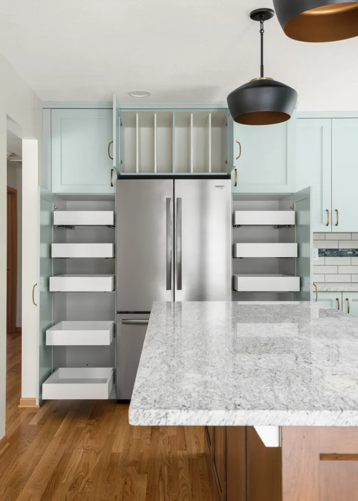 Copen Blue - Airy and Comfortable with Highlighted Island by Wise Design & Remodel LLC - Photo 11