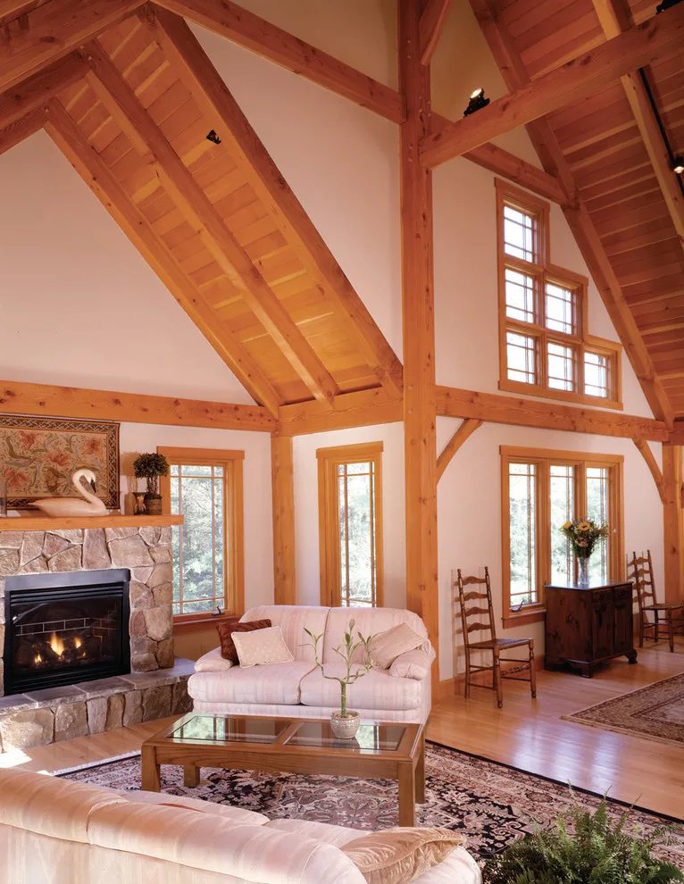Timber Frame Craftsman Home in Lakeville, MA by Davis Frame Company - Photo 2