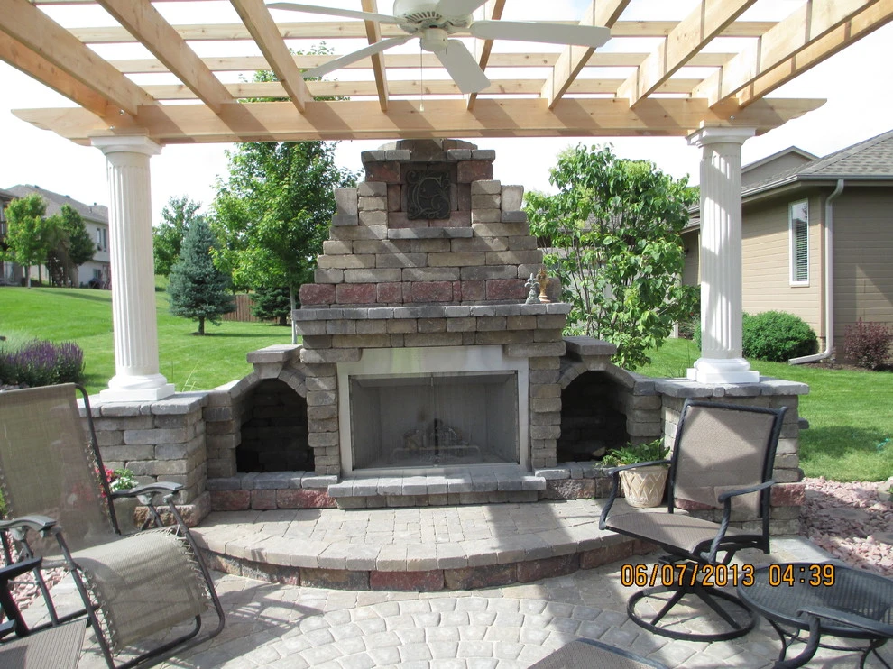 Paver Patio with Fire Place and Pond by Flash-N-Reds Inc - Photo 5