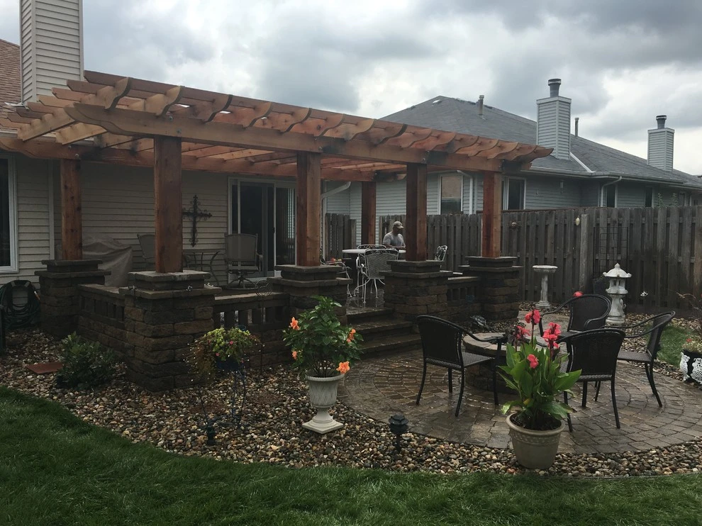 Paver Patio with Pergola & Fire Pit by Flash-N-Reds Inc - Photo 3