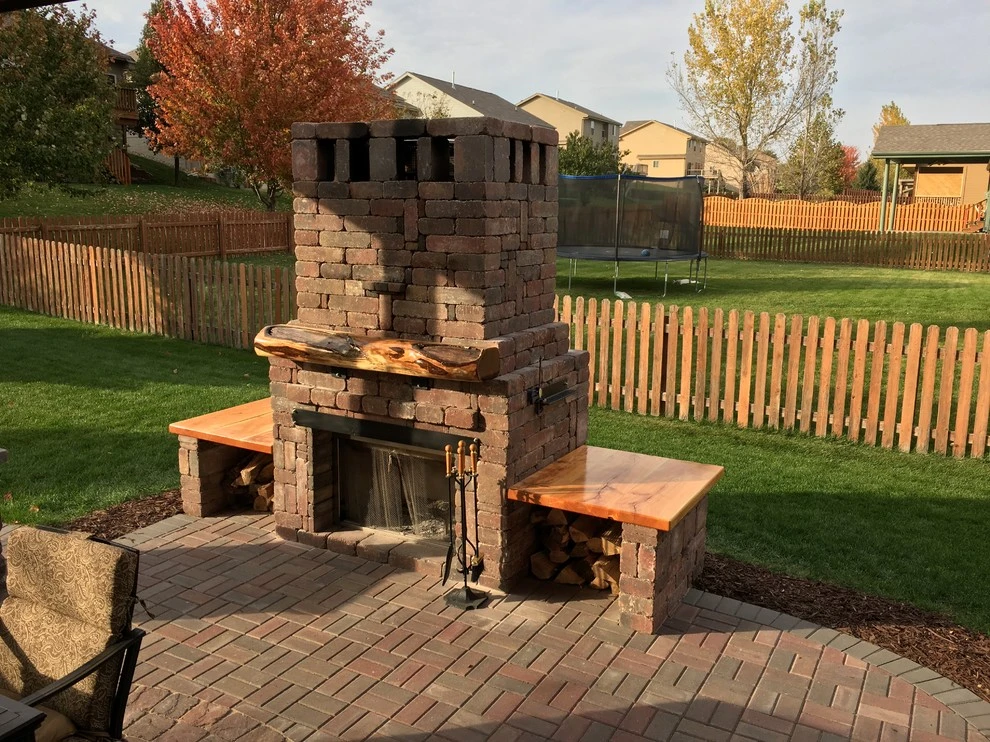 Paver patio with fire place by Flash-N-Reds Inc - Photo 4