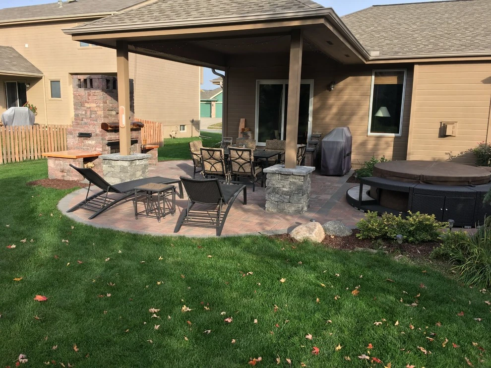 Paver patio with fire place by Flash-N-Reds Inc - Photo 5