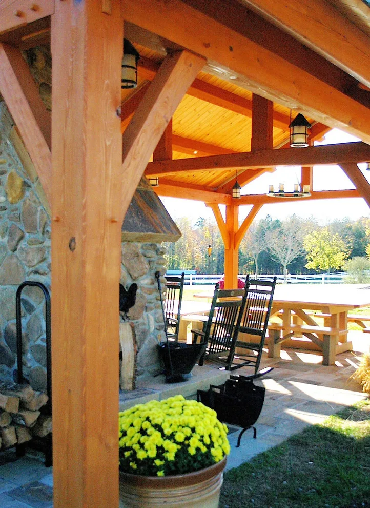 Tennessee Cypress Timber Frame Pavilion by Homestead Timber Frames - Photo 2