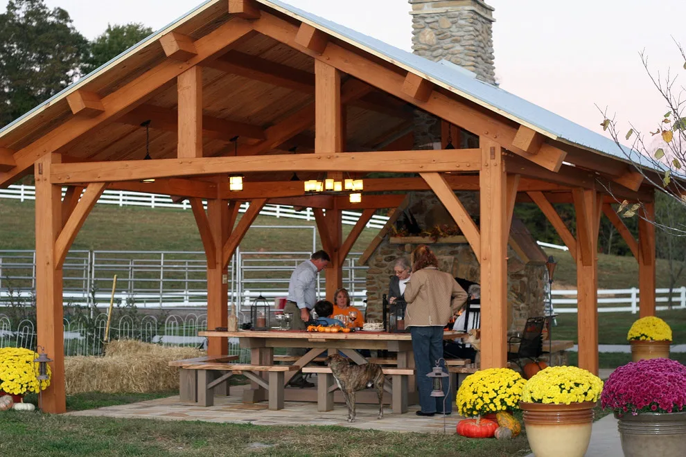 Tennessee Cypress Timber Frame Pavilion by Homestead Timber Frames - Photo 3