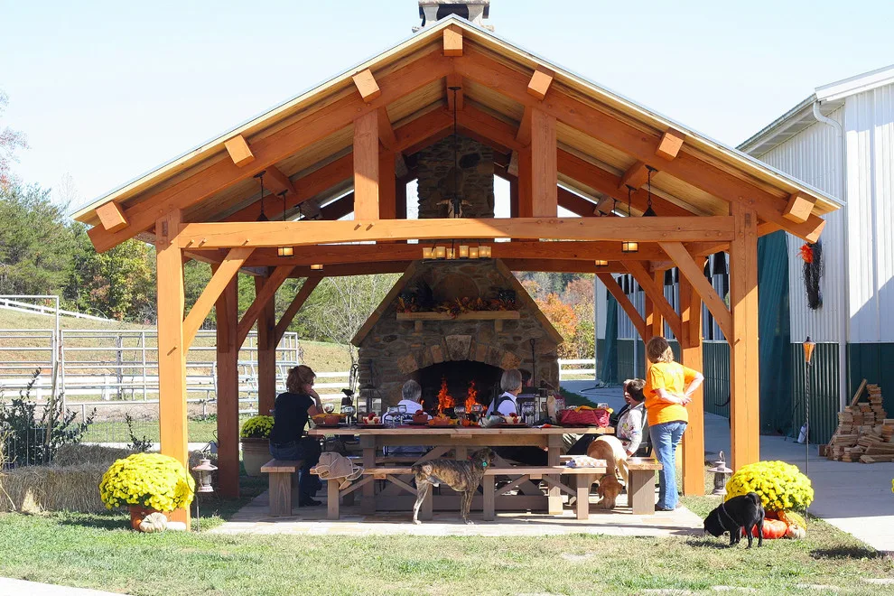 Tennessee Cypress Timber Frame Pavilion by Homestead Timber Frames - Photo 4