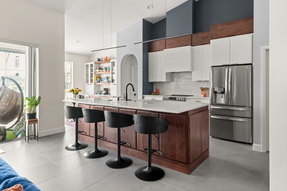 Contemporary Eclectic Kitchen by Sarah Kraus Bartelson - S&W Kitchens - Photo 18