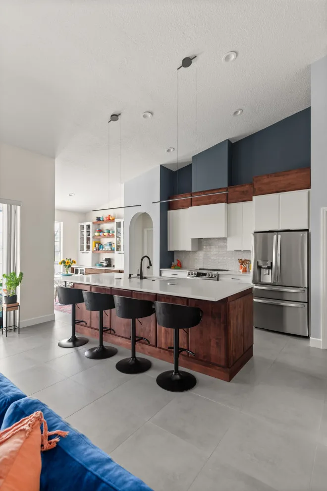 Contemporary Eclectic Kitchen by Sarah Kraus Bartelson - S&W Kitchens - Photo 17