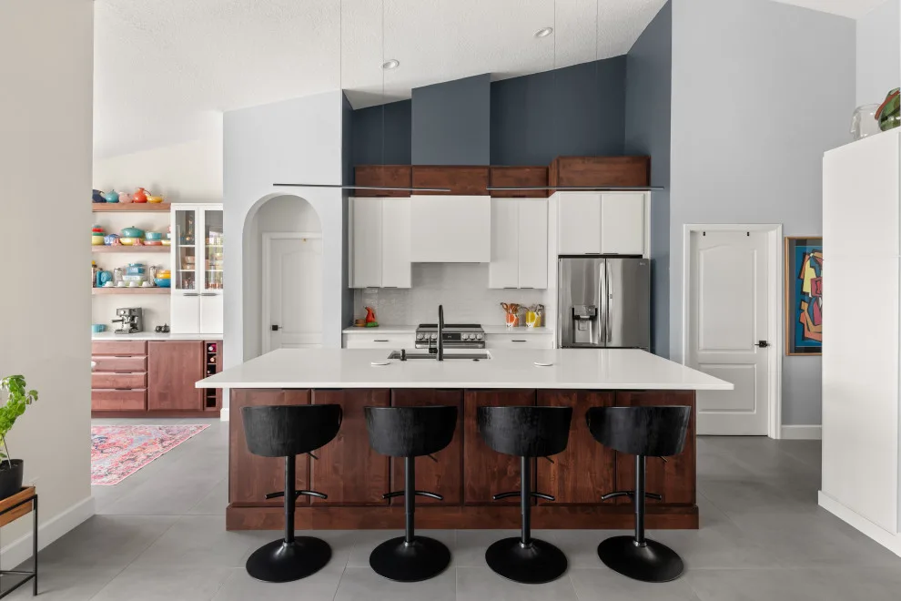Contemporary Eclectic Kitchen by Sarah Kraus Bartelson - S&W Kitchens - Photo 9