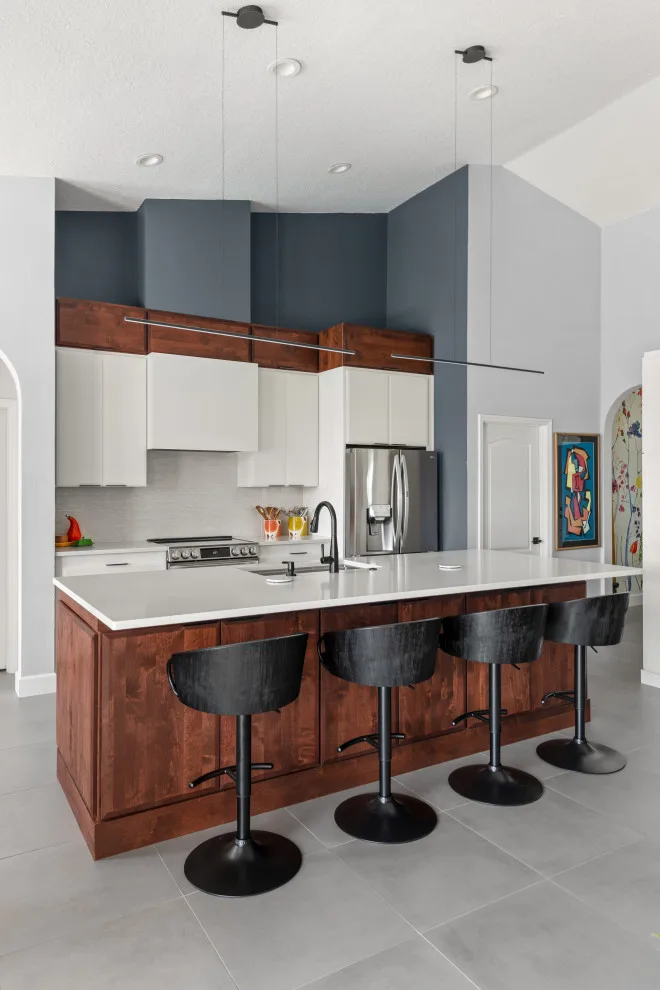 Contemporary Eclectic Kitchen by Sarah Kraus Bartelson - S&W Kitchens - Photo 11