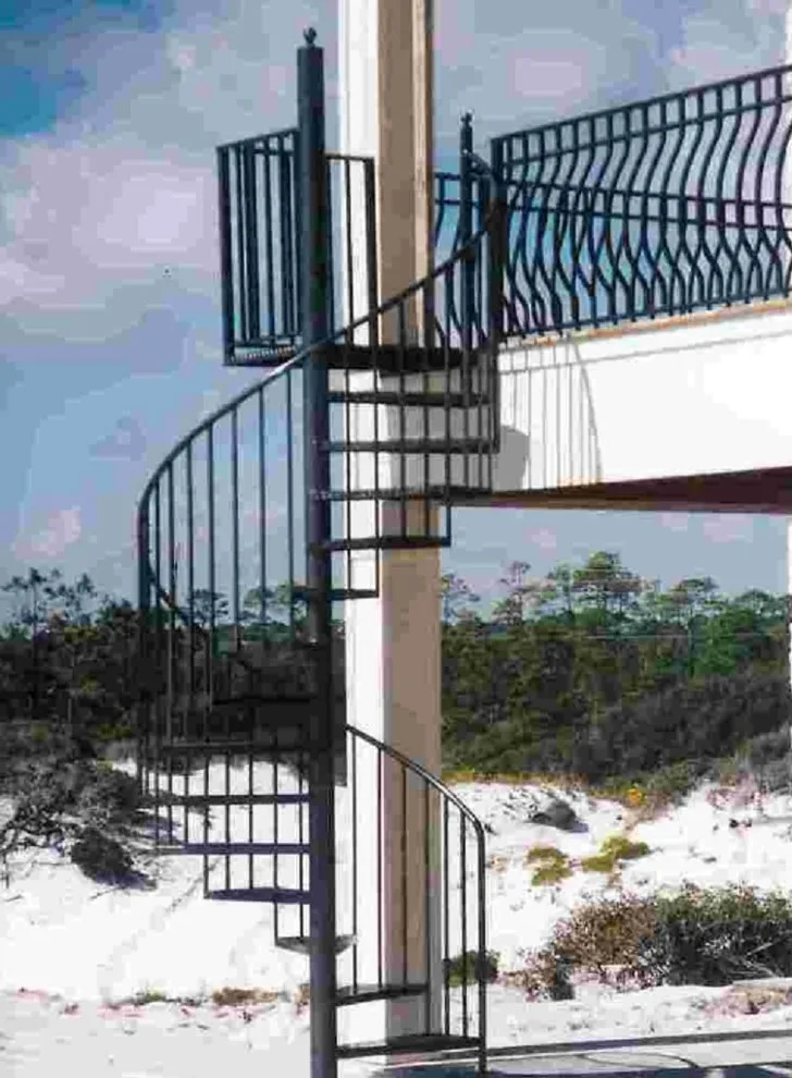Orange County Exterior Iron Spiral Stairs by Naddour's Custom Metalworks/Baltic Iron Doors - Photo 8