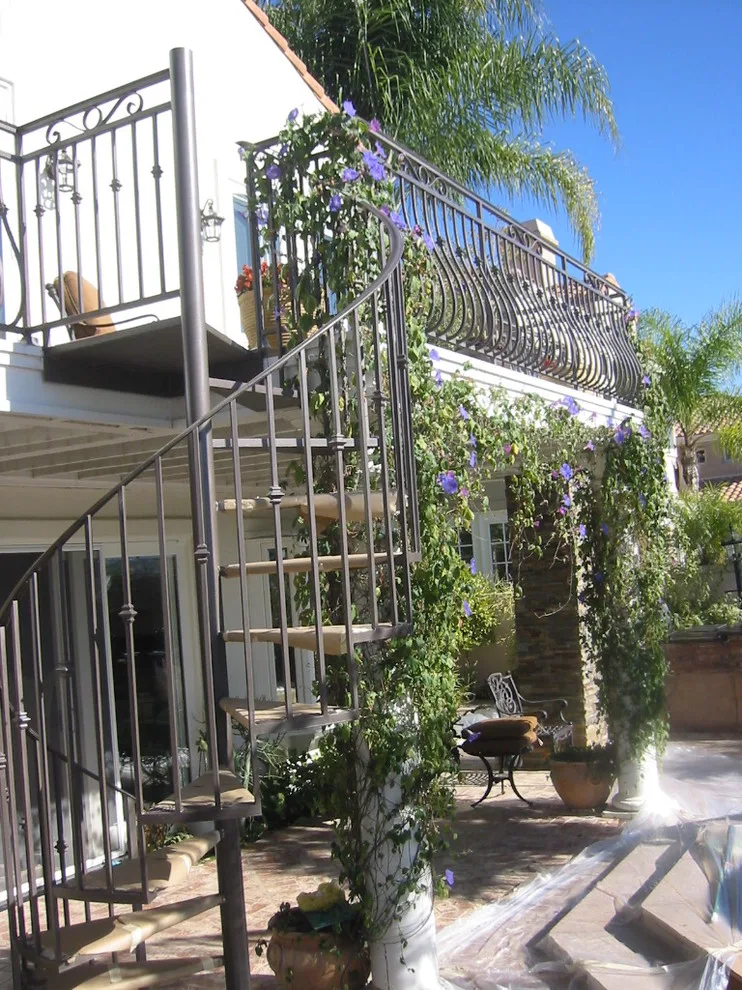 Orange County Exterior Iron Spiral Stairs by Naddour's Custom Metalworks/Baltic Iron Doors - Photo 5