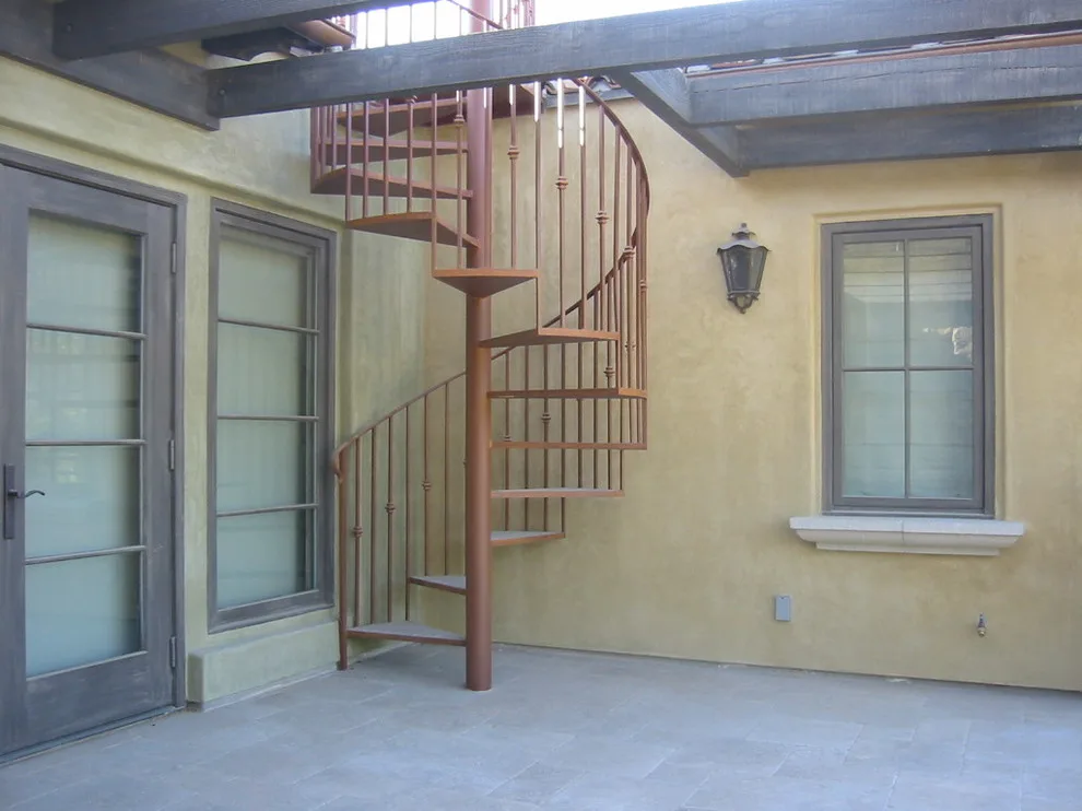 Orange County Exterior Iron Spiral Stairs by Naddour's Custom Metalworks/Baltic Iron Doors - Photo 9