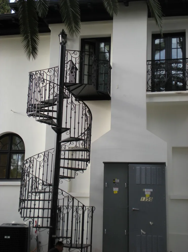 Orange County Exterior Iron Spiral Stairs by Naddour's Custom Metalworks/Baltic Iron Doors - Photo 2