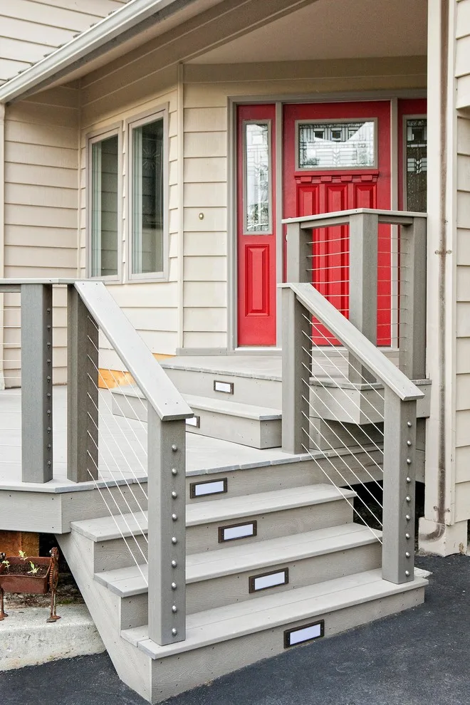 Entryway Deck with Integrated Lighting by Treeline Construction - Photo 3