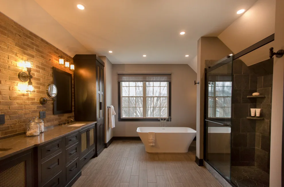 Blue Bell, PA Industrial Master Bathroom by Meridian Construction - Photo 17