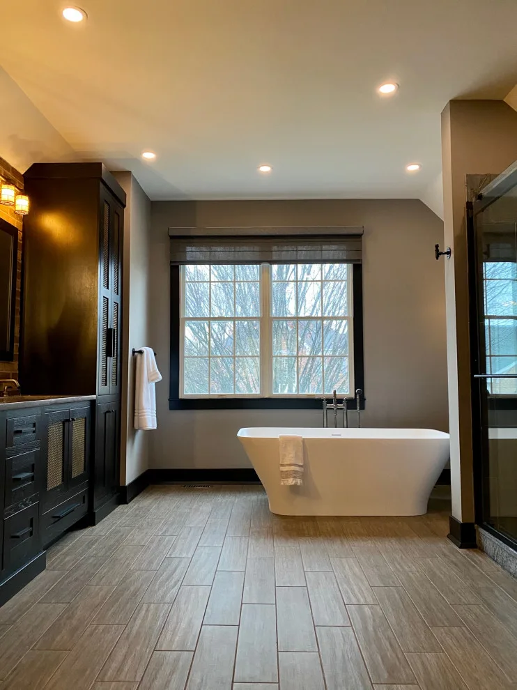 Blue Bell, PA Industrial Master Bathroom by Meridian Construction - Photo 14