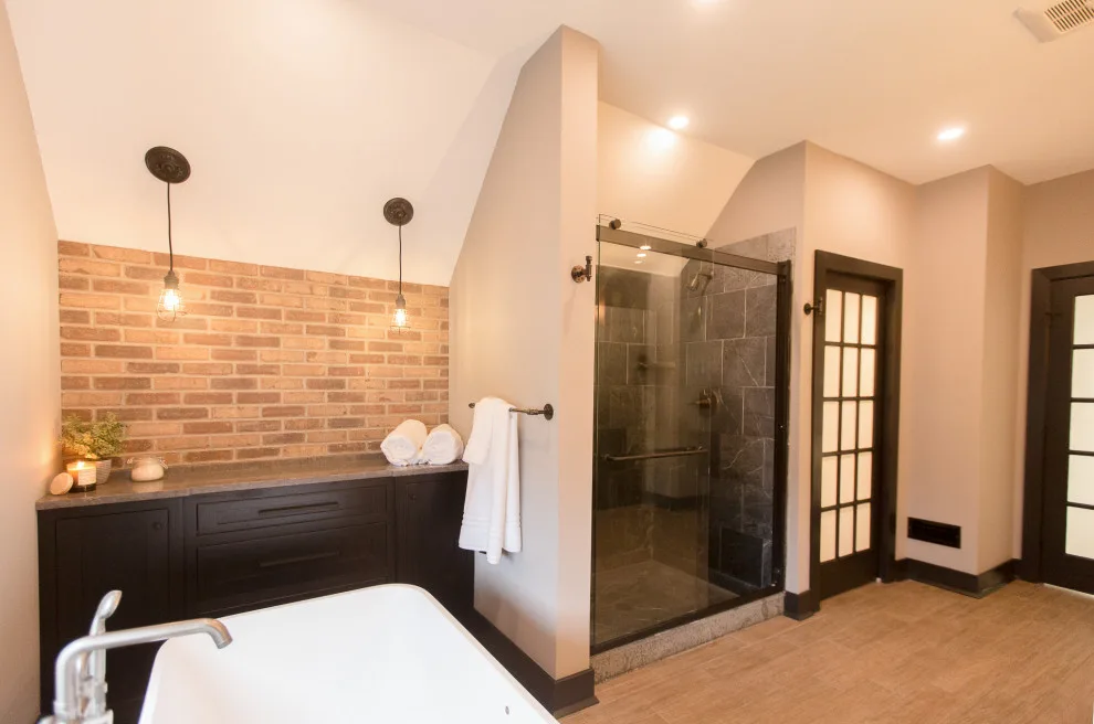 Blue Bell, PA Industrial Master Bathroom by Meridian Construction - Photo 8