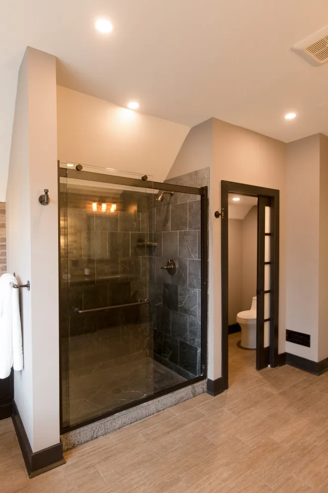 Blue Bell, PA Industrial Master Bathroom by Meridian Construction - Photo 24