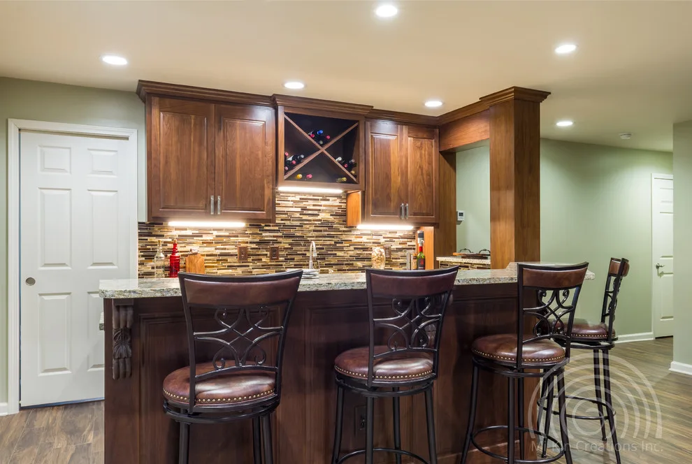 Contemporary Irish Pub Basement Renovation by Mi-Kin Creations, Inc. - Photo 21