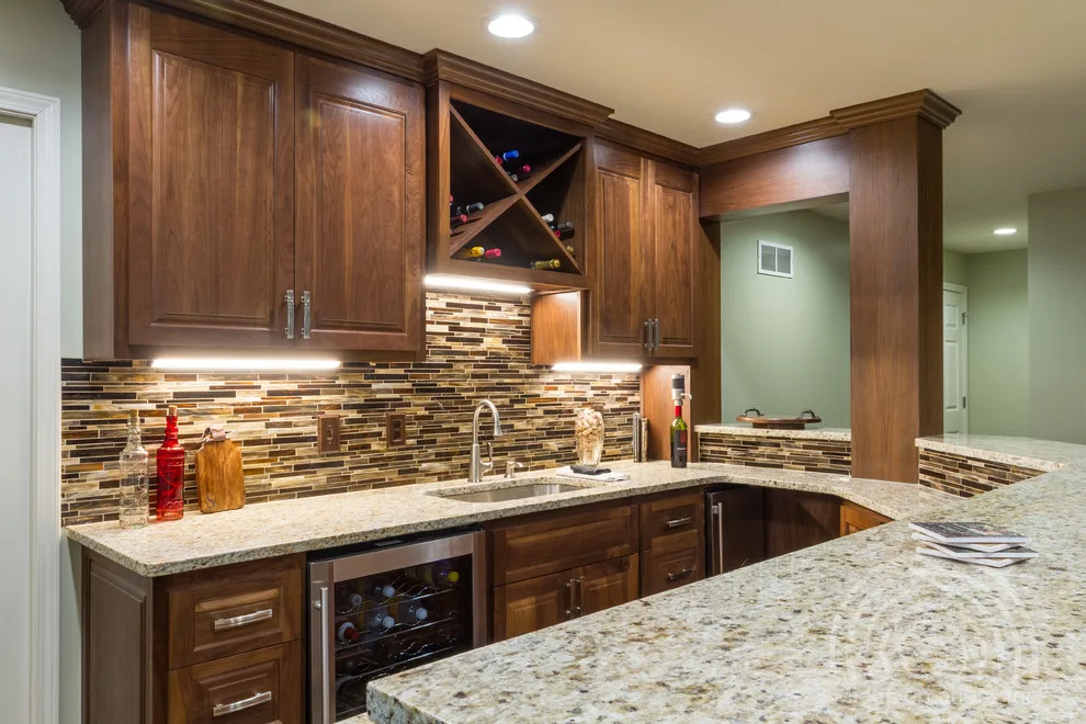 Contemporary Irish Pub Basement Renovation by Mi-Kin Creations, Inc. - Photo 22