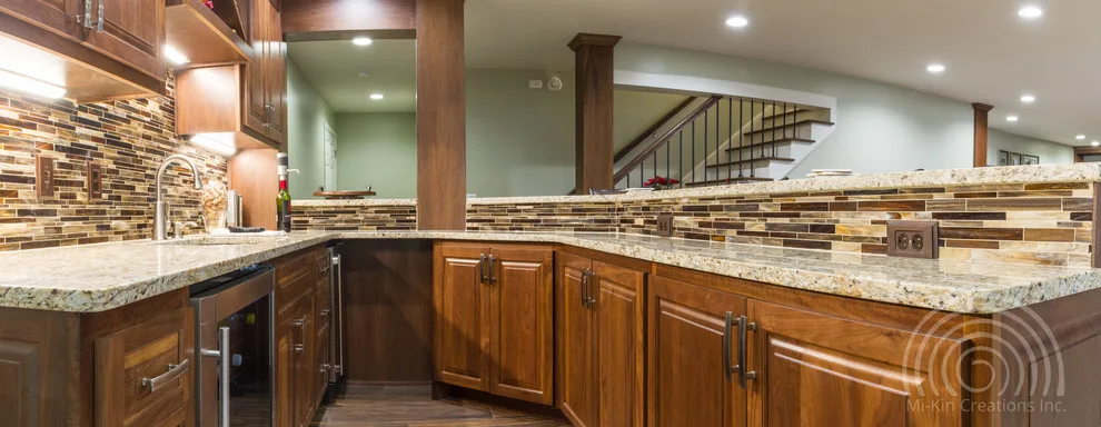 Contemporary Irish Pub Basement Renovation by Mi-Kin Creations, Inc. - Photo 31