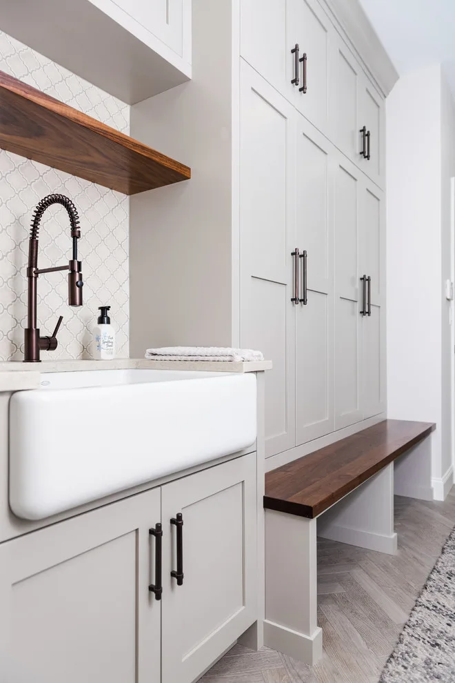Mudroom at Island Lake by Labra Design Build - Photo 19