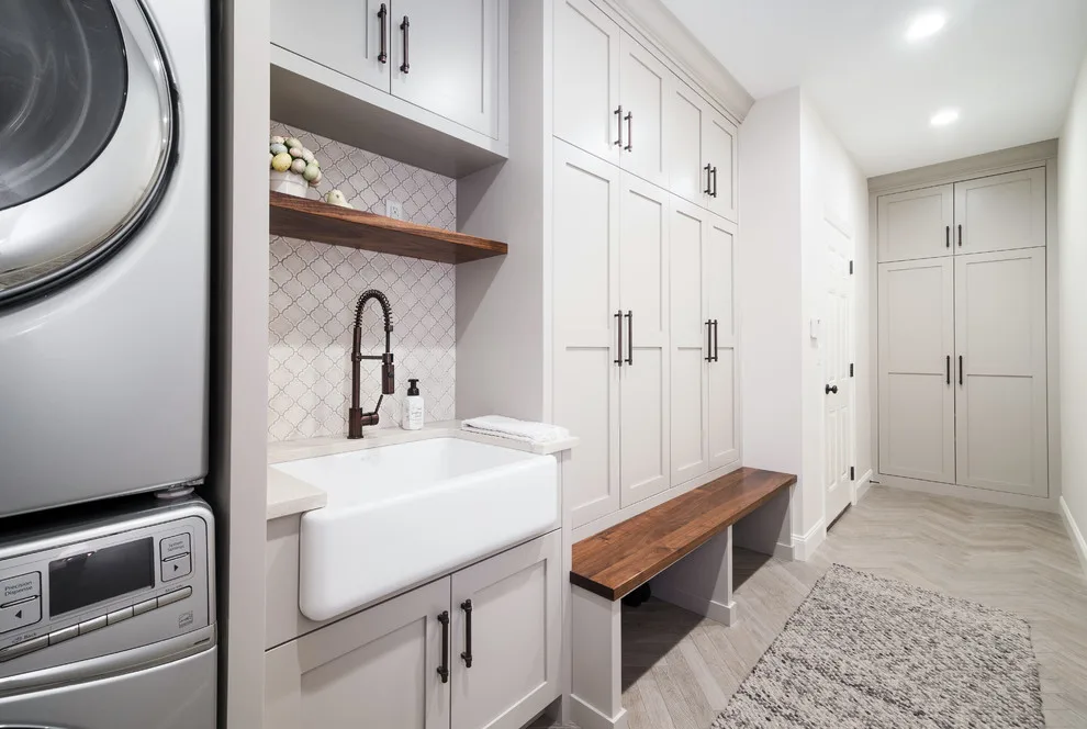 Mudroom at Island Lake by Labra Design Build - Photo 13