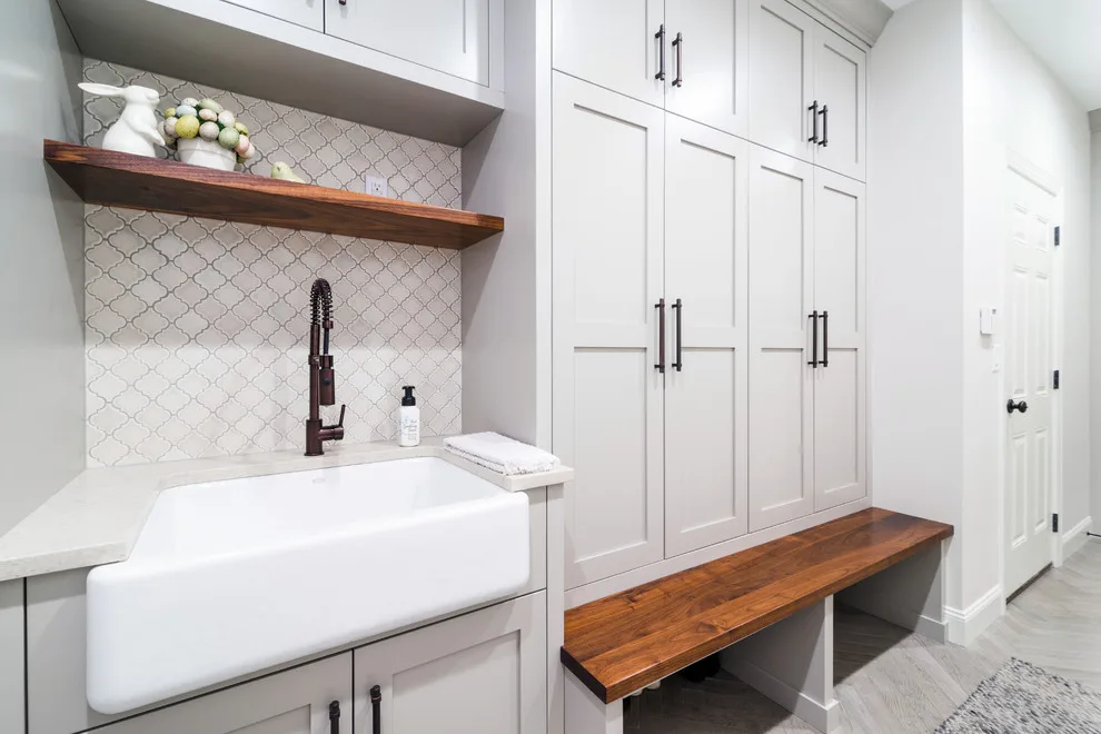 Mudroom at Island Lake by Labra Design Build - Photo 3