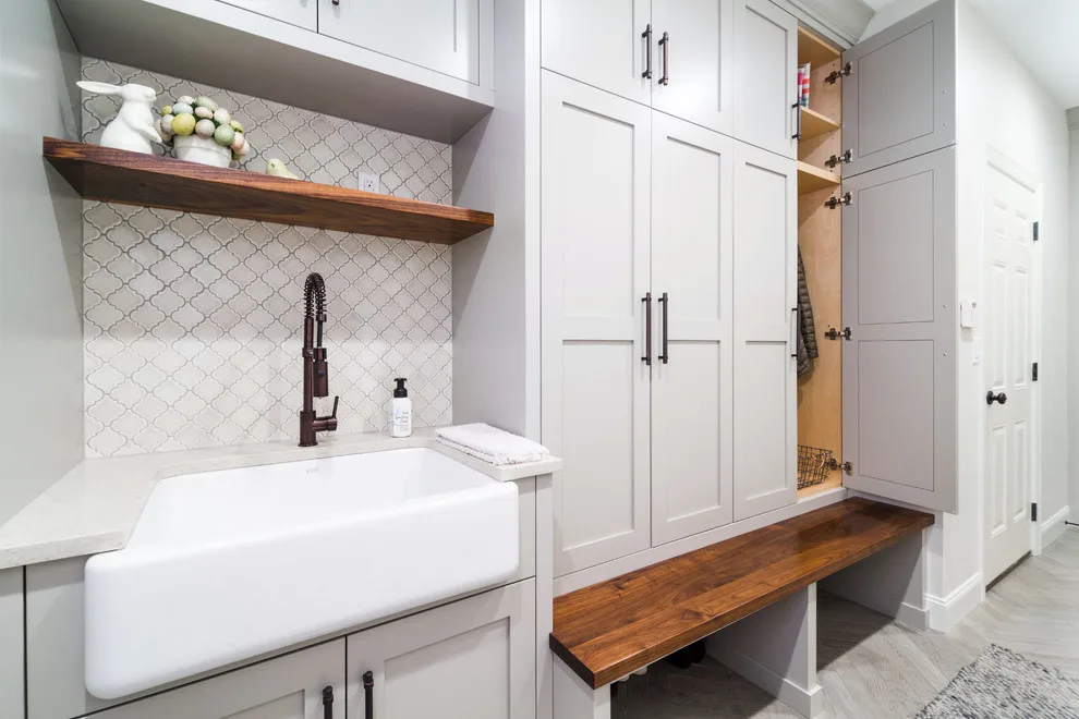Mudroom at Island Lake by Labra Design Build - Photo 18