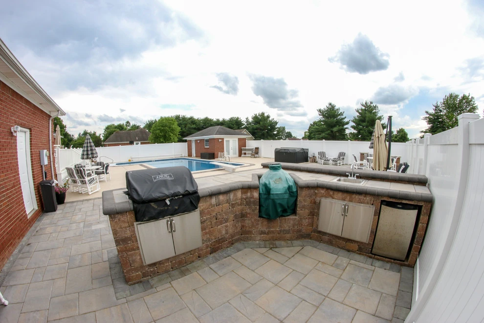 Patio, Fire Pit and Outdoor Kitchen by Lambs Lawn Service & Landscaping - Photo 9