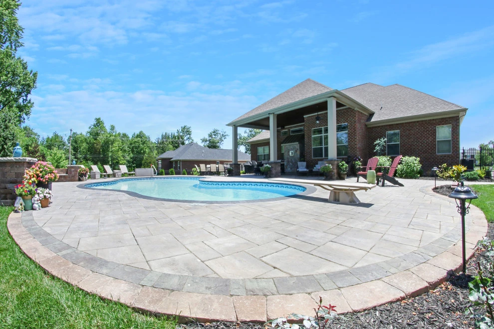 Paver Pool Deck & Fire Place by Lambs Lawn Service & Landscaping - Photo 9