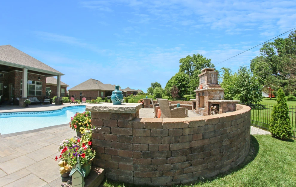 Paver Pool Deck & Fire Place by Lambs Lawn Service & Landscaping - Photo 12