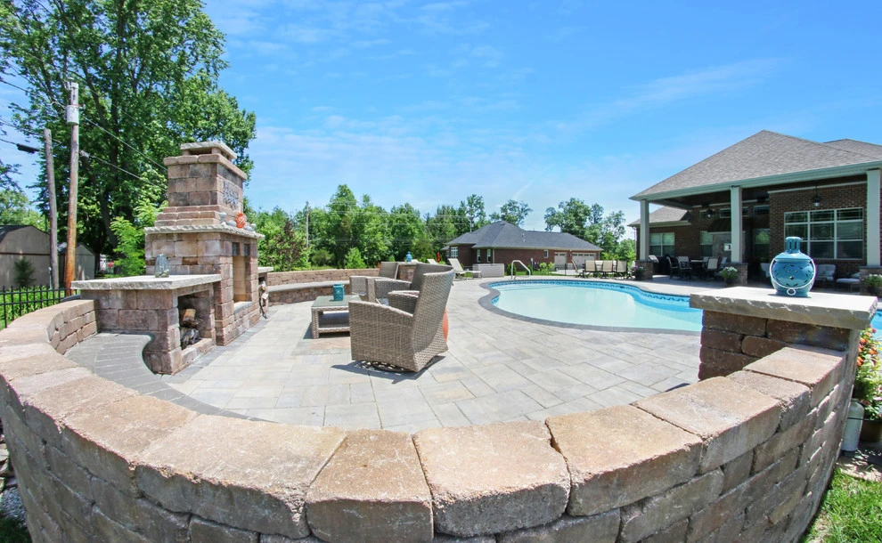 Paver Pool Deck & Fire Place by Lambs Lawn Service & Landscaping - Photo 13