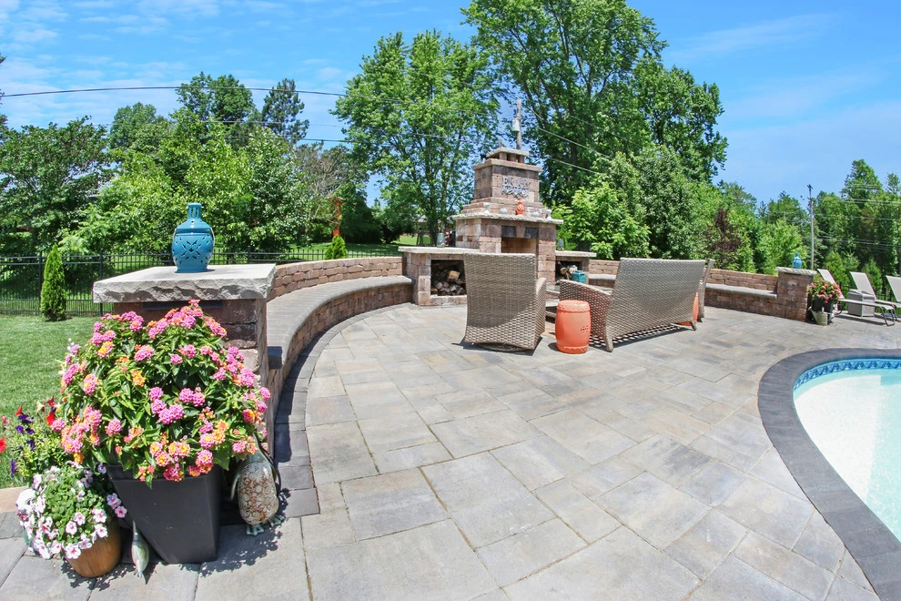 Paver Pool Deck & Fire Place by Lambs Lawn Service & Landscaping - Photo 3