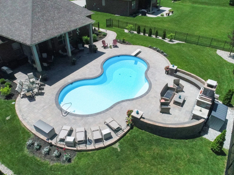 Paver Pool Deck & Fire Place by Lambs Lawn Service & Landscaping - Photo 8
