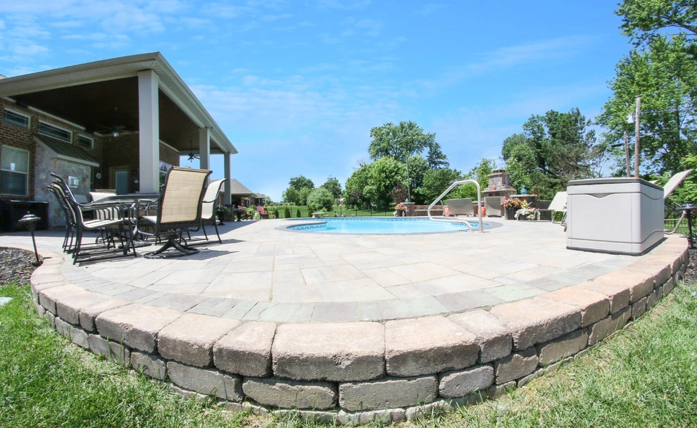 Paver Pool Deck & Fire Place by Lambs Lawn Service & Landscaping - Photo 10