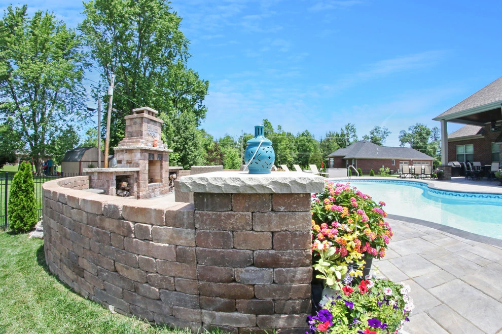 Paver Pool Deck & Fire Place by Lambs Lawn Service & Landscaping - Photo 5