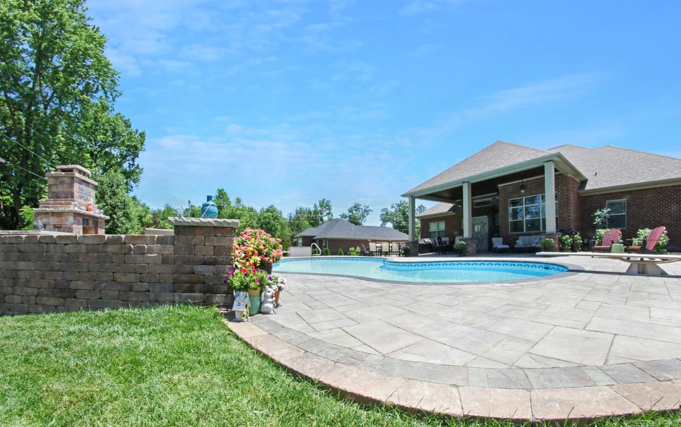 Paver Pool Deck & Fire Place by Lambs Lawn Service & Landscaping - Photo 4