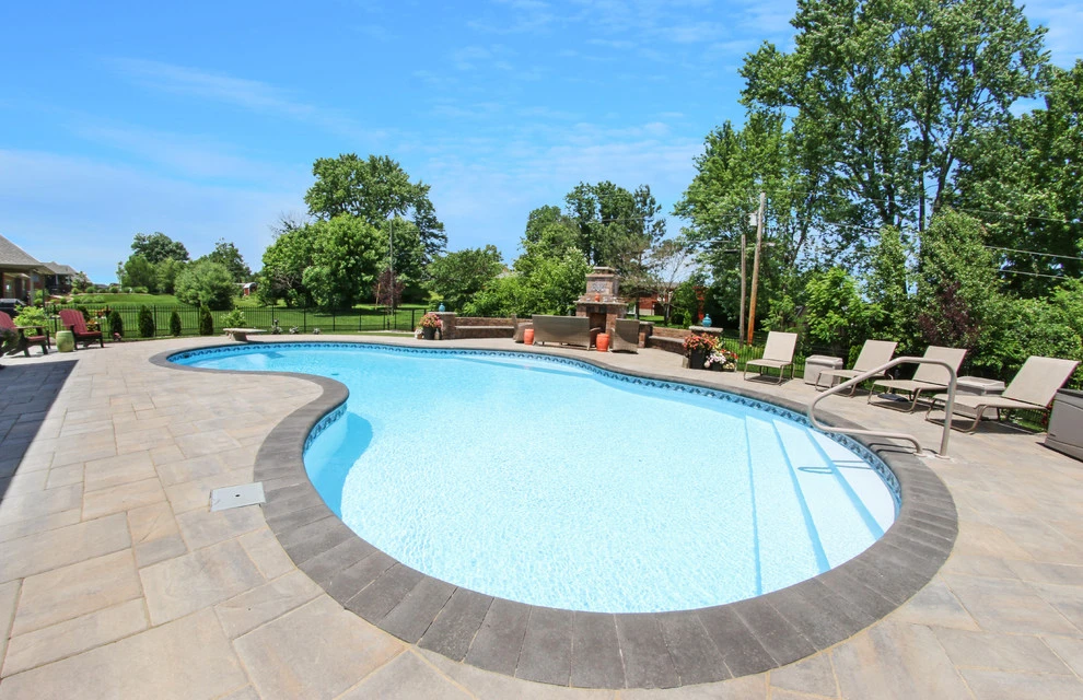 Paver Pool Deck & Fire Place by Lambs Lawn Service & Landscaping - Photo 11