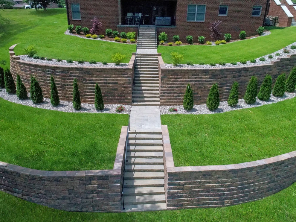 Two Tier Retaining Wall by Lambs Lawn Service & Landscaping - Photo 2