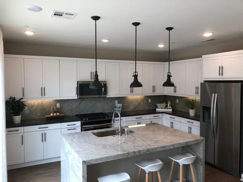 Contemporary Monochrome Kitchen, Newport Beach CA by OC Builders Group - Photo 5