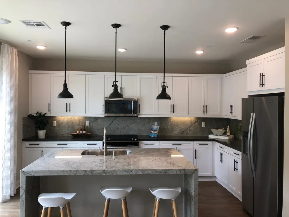 Contemporary Monochrome Kitchen, Newport Beach CA by OC Builders Group - Photo 6