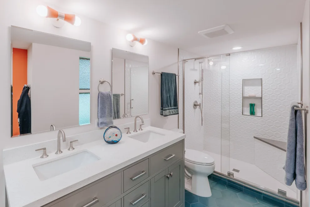 Oswego Lake Simple Bathroom Renovation by Lamont Bros. Design & Construction - Photo 2