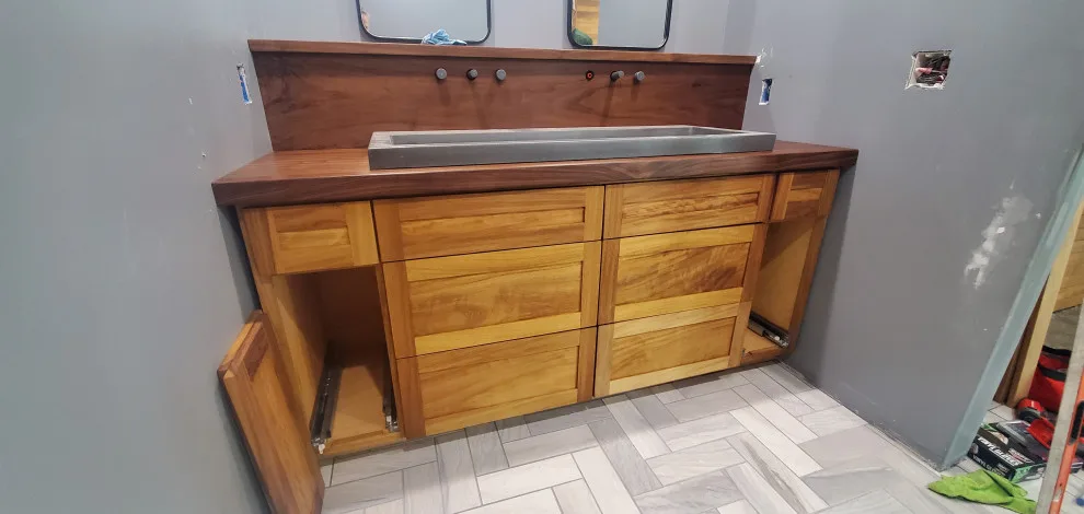 master bathroom renovation in New Bern by Build It Right Woodworking - Photo 2