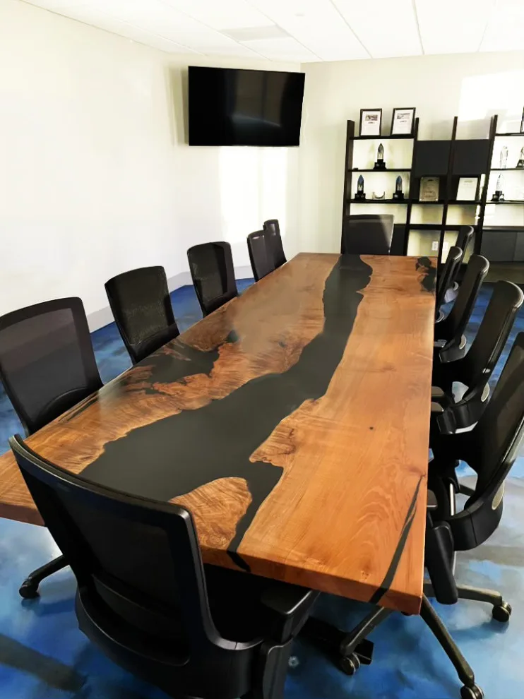 Live Edge River Conference Table with Big Leaf Maple by The Ole Wood Shack - Photo 2
