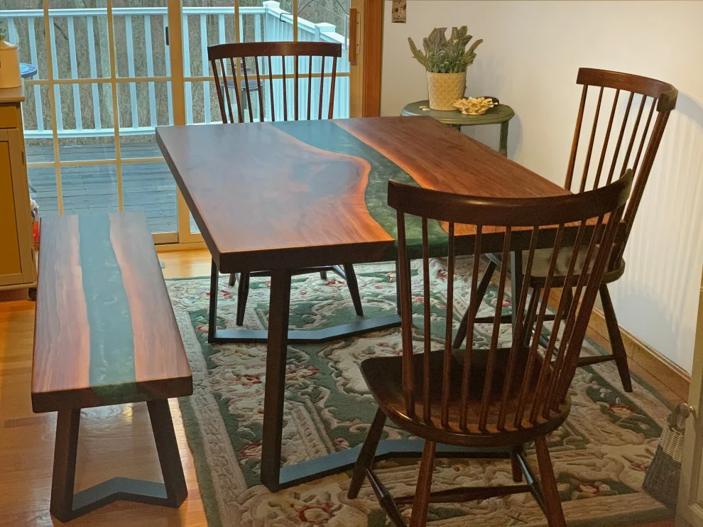 Live Edge River Dining Set with Black Walnut by The Ole Wood Shack - Photo 2