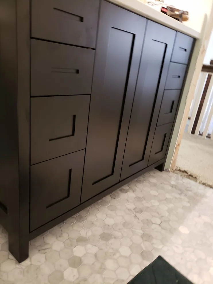 Elegant Monochrome Bathroom by CJC Carpentry, LLC - Photo 6
