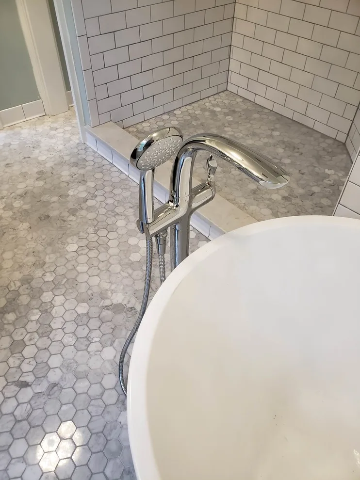 Elegant Monochrome Bathroom by CJC Carpentry, LLC - Photo 3