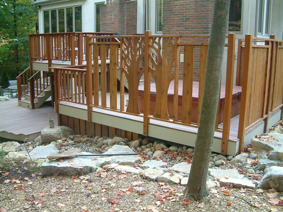 Tailored multi-tier deck featuring a hot tub by Norwegian Wood - Photo 2